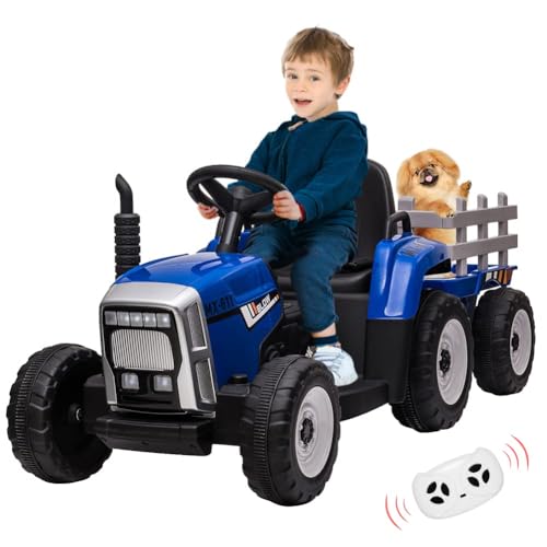 12V Elektro-Traktor Mit Fernbedienung Für Kinder 3-6 Jahre – LED-Scheinwerfer, MP3-Player, Sicherheitsgurt, Geländereifen 12V Elektro-Traktor Mit Fernbedienung Für Kinder 3-6 Jahre – LED-Scheinwerfer, MP3-Player, Sicherheitsgurt, Geländereifen von ZoomBuggy