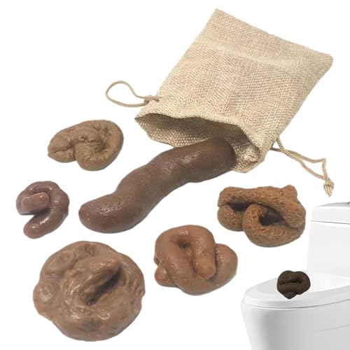 Gefälschte Poop - Simulation Hocker Spielzeug für Erwachsene - 6 Verschiedene Formen Hocker Spielzeug, Streich Requisiten für Halloween Aprilscherz Streich von Zopoee