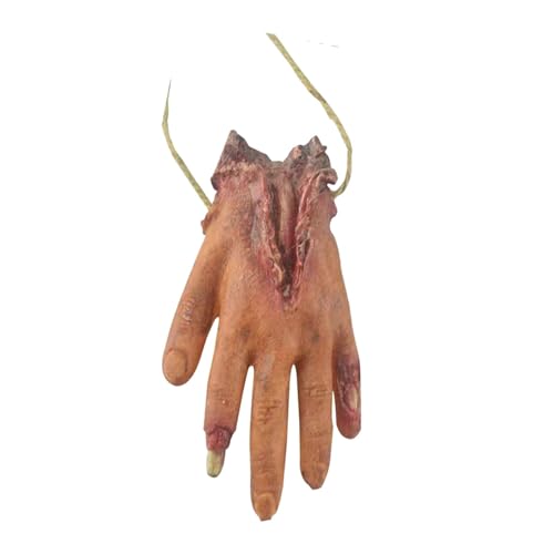 Halloween-Körperteile-Requisiten, gebrochene Körperteile - Gruselige Fake-Finger-Augapfel-Horror-Requisiten,Gebrochene Fake-Körperteile-Dekoration, Halloween-Blut-Hand-Wanddekoration, blutige tote Kör von Zopoee