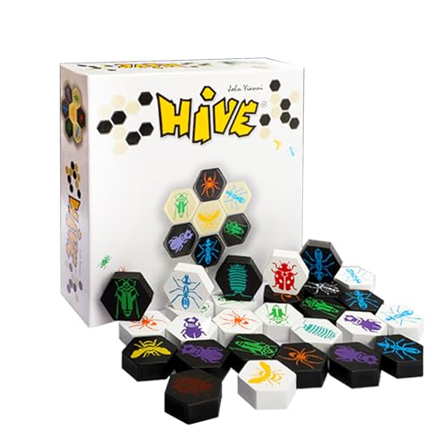 Hive-Spiel, Games Hive, Bienenstock-Brettspiel, Wooden Hive Strategiespiele Schach, Hive Pocket Game, Denkspielzeug Für Familientreffen Reisen, Puzzlespiele 2-Personen-Kämpfe von Zopoee