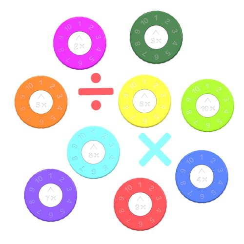 Math Fidget, Mathe-Spinner für Kinder,Mathe-Lernen 9-teiliges Kinder-Spinner-Spielzeug - Fidget Learning Math Game Spinner Fidget Toy für die Schule, Reisen nach Hause von Zopoee