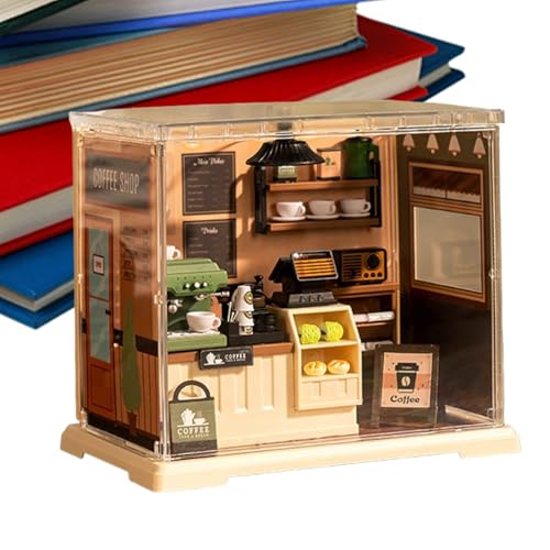 Miniaturhaus Bausätze Für Erwachsene, Kleines Haus Baumodell Spielzeug Set, Miniatur Café Küchen Modell Bausatz Für Jugendliche Anzeigeschrank Miniaturhaus Bausätze Für Erwachsene, Kleines Haus Baumodell Spielzeug Set, Miniatur Café Küchen Modell Bausatz Für Jugendliche Anzeigeschrank von Zopoee
