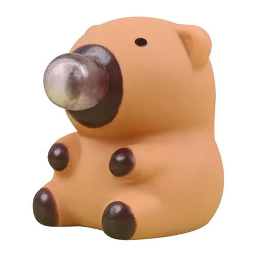 Zopoee Capybara-Puppe, süße Capybara-Figur - Capybara Toys Spuckblasen-Ornamente,Miniatur-Tier-Desktop-Tischplatte, Outdoor-Basteldekoration, Cartoon-Capybala von Zopoee