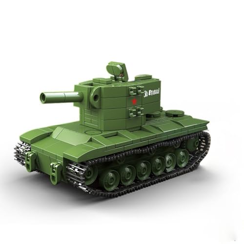 Zorwlodc Militär Panzer Deutsch KV-2 Panzer Bausteine Bausatz, Technik WW2 Panzer Deutschland Panzer mit Waffen und Soldaten, 472 Teile, Kompatibel mit Lego von Zorwlodc