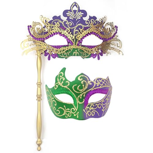 Angebote Maske Karneval 2 Stück Gesicht Kostüm Glänzende Augenmaske Venezianische Maske Karneval Dekorationen Maskenball Maske Damen Herren Retro Maskerade Masken für Karneval Mottoparty Cosplay von Zqkert