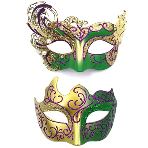 Angebote Maske Karneval 2 Stück Glänzende Augenmaske Venezianische Maske Gesicht Kostüm Karneval Dekorationen Maskenball Maske Damen Herren Retro Maskerade Masken für Karneval Mottoparty Cosplay von Zqkert