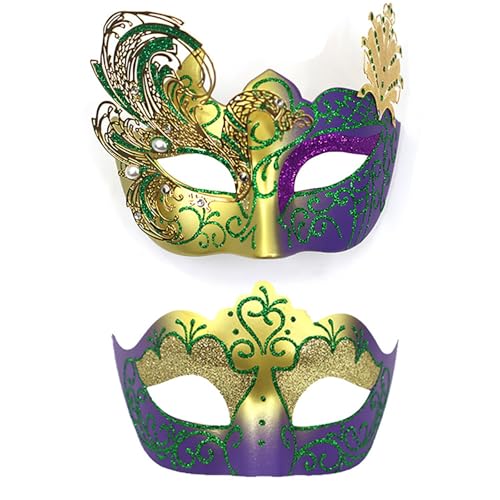 Angebote Maske Karneval 2 Stück Glänzende Augenmaske Venezianische Maske Gesicht Kostüm Karneval Dekorationen Maskenball Maske Damen Herren Retro Maskerade Masken für Karneval Mottoparty Cosplay von Zqkert