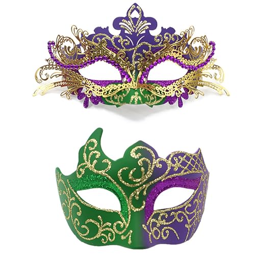 Angebote Maske Karneval 2 Stück Glänzende Augenmaske Venezianische Maske Gesicht Kostüm Karneval Dekorationen Maskenball Maske Damen Herren Retro Maskerade Masken für Karneval Mottoparty Cosplay von Zqkert