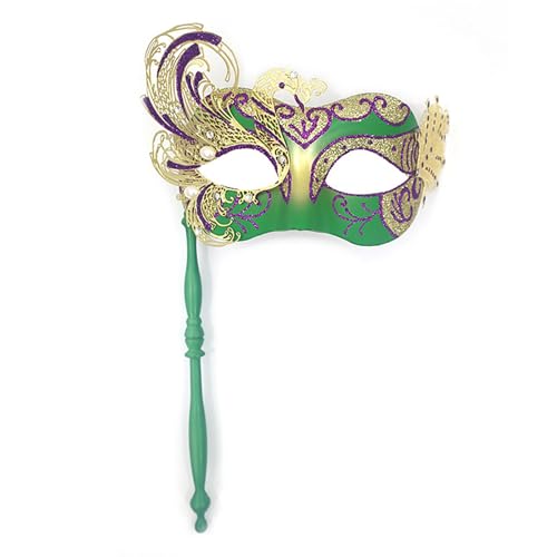 Angebote Maske Karneval Gesicht Kostüm Glänzende Augenmaske Venezianische Maske mit Stab Karneval Dekorationen Maskenball Maske Damen Herren Retro Maskerade Masken für Karneval Mottoparty Cosplay von Zqkert