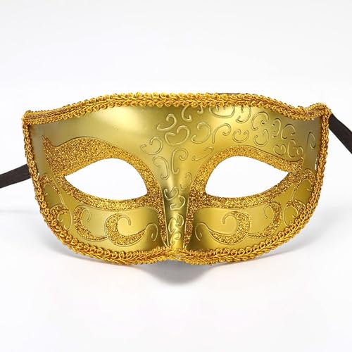 Zqkert Angebote Maske Karneval Gesicht Kostüm Einfarbig Augenmaske Venezianische Maske Karneval Dekorationen Maskenball Maske Damen Herren Retro Party Maskerade Masken für Karneval Mottoparty Cosplay von Zqkert