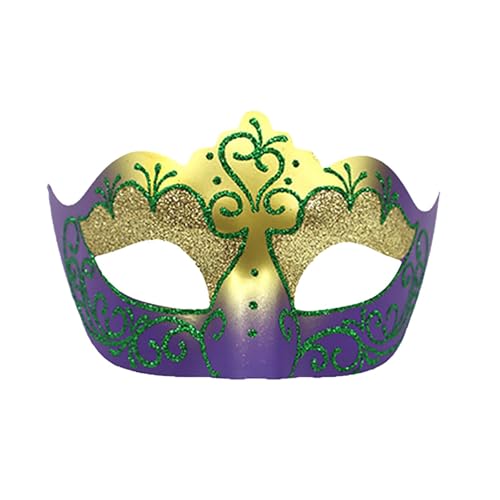 Zqkert Angebote Maske Karneval Gesicht Kostüm Glänzende Augenmaske Venezianische Maske Karneval Dekorationen Maskenball Maske Damen Herren Retro Party Maskerade Masken für Karneval Mottoparty Cosplay von Zqkert