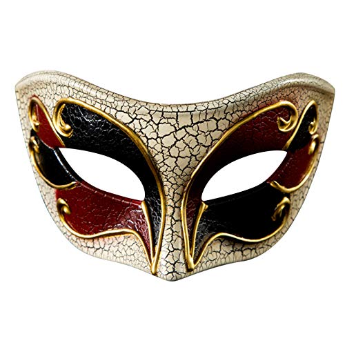 Zqkert Blitzangebote Maske Venezianischen Maske Damen Exquisite Halbmaske Maskenball Maske Damen Herren Mode Retro Karneval Kostüm Frauen Männer Masken Augenmaske für Karneval Party Cosplay von Zqkert