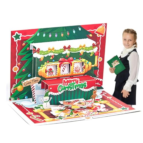 3D Popup Grußkarten, Pop Up Weihnachtskarten, Urlaub Grußkarten, Weihnachten Pop Up Postkarten, Interaktive Urlaubskarten, Weihnachtskarten für Kinder, Festliches Grußauto für Erwachsene Freunde von Zqkimzi