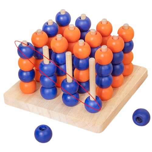 4 In Folge Brettspiel, 3D-Holzstrategiespiel, Bildungs-Brain-Teaser-Design mit robustem Premium-Material und Spaß für Zuhause, Familienabend, Schule, Partys, Geburtstag, 5.12x5.12x3.15 Zoll 4 In Folge Brettspiel, 3D-Holzstrategiespiel, Bildungs-Brain-Teaser-Design mit robustem Premium-Material und Spaß für Zuhause, Familienabend, Schule, Partys, Geburtstag, 5.12x5.12x3.15 Zoll von Zqkimzi