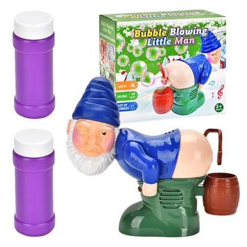 Bubble Blowing Santa, Santa Bubble Blower, Naughty Gnomes Bubble Machine, Automatic Bubble Blower, Flash Lights Bubble Toy, Bubble Blower with Music, for Outdoor & Indoor Activity von Zqkimzi