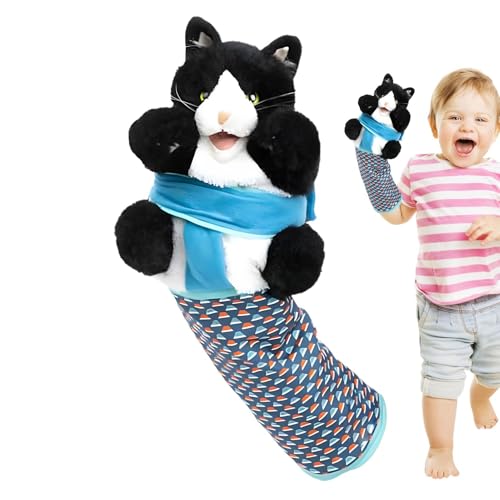 Cat Wrestle Toy Puppet, Plush Animal Hand Puppet, Stuffed Accompany Doll, Cute Pet Entertainment Supplies, Ideal for Training, Playtime, and Bonding with Your Pet, 25 cm von Zqkimzi