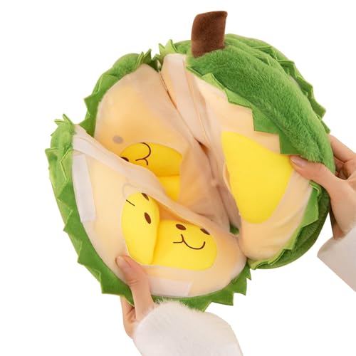 Detachable Durian Doll Throw Pillow, Plush Durian Pillow, Cute Fruit Plushie, Detachable Plush Throw Pillow, Novelty Fruit Pillow, Soft Durian Toy, Stuffed Durian Pillow, Multi-Use Plush Pillow von Zqkimzi