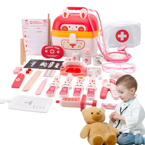 Doctor Role Play Set for Kids - Nurse and Doctor Simulation Kit with Stethoscope and Tools, Pretend Play for Girls and Boys Ages 3+, Ideal for Creative Learning and Fun von Zqkimzi