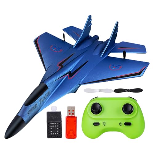 Fighter Model Toy, Rc Fighter Plane Toy, 2.4ghz Fighter Toy, Foam Aircraft Toy, Airplane Model Toy, Pull Back Fighter Plane, Pull Back Foam Fighter Plane Toy With Rc Control and Light for Kids von Zqkimzi