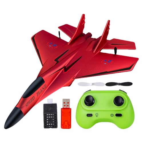 Fighter Model Toy, Rc Fighter Plane Toy, 2.4ghz Fighter Toy, Foam Aircraft Toy, Airplane Model Toy, Pull Back Fighter Plane, Pull Back Foam Fighter Plane Toy With Rc Control and Light for Kids von Zqkimzi