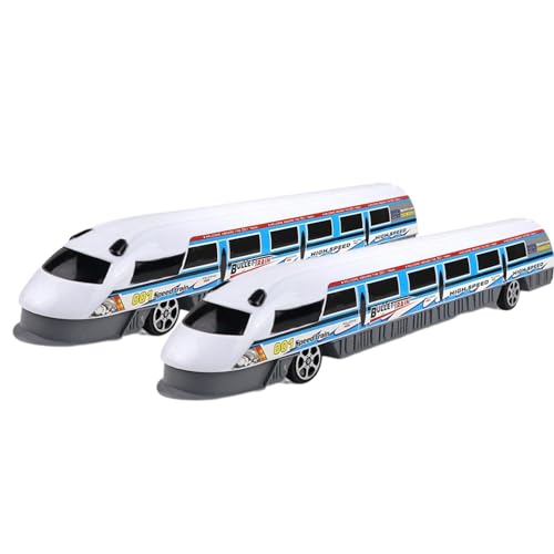 High-Speed Train Set, Inertia Train Toy, Kids City Train Set, Toy Locomotive Engine, Bullet Train Engine Model, Locomotive Model Toy Train Set with Two Inertia for High-Speed Fun von Zqkimzi