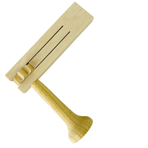 Interaktives Musikspielzeug, handgehaltenes Ratschenspielzeug, Musikperkussion für Kinder, Musikbandspielzeug, 15,5 x 15,1 x 4,5 cm, Holzschlaginstrument für frühes Lernen für Veranstaltungen und Feie von Zqkimzi