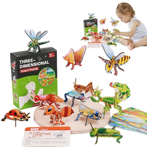 Manuelles Zusammenbau-Papierpuzzle Für Kinder | Rätsel | Tierisches 3D-Puzzle Für Kinder, Lernspielzeug, Manuelle Montage, Dreidimensionales Modellspielzeug Für Und Mädchen von Zqkimzi