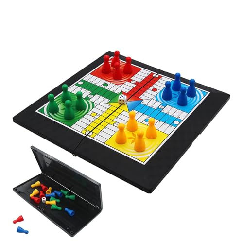 Portable Board Game for Kids, Airplane Chess for Road Trips, Foldable Educational Game Set, Engaging Flying Chess for Children, Easy Setup Flying Chess Game, Sturdy Travel Chess Game for Kids von Zqkimzi