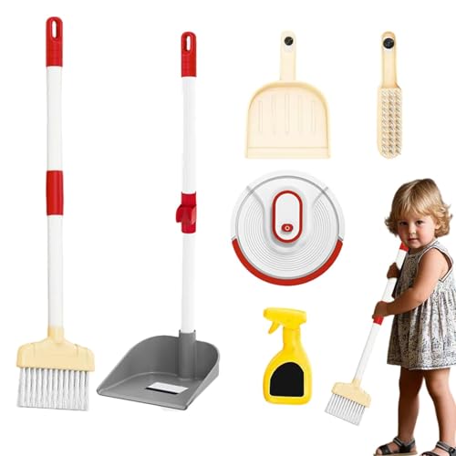 Pretend Play Cleaning Set, Kids Vacuum Toy, Interactive Educational Cleaner Kit, Realistic Role-Playing Household Tools, Lightweight Design, Fun Learning for Boys, Girls, 650g von Zqkimzi