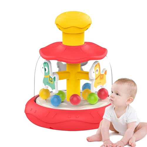 Push Carousel Toy, Lightweight Carousel Toy, Rotating Learning Toy, Brain Teaser Learning Toy for, Push and Spin Carousel for Kids Home Play and Development von Zqkimzi