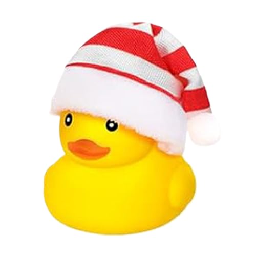 Rubber Ducks, Cute Duck Toy with Santa Hat, Portable Bath Toy, Bathtub Floating Duckies, Squeaky Duck Toys, Funny Rubber Duck Toy with Santa Hat for Holiday Celebrations and Presents von Zqkimzi