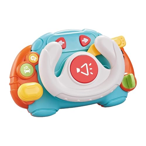 Steering Wheel Toy, Kids Steering Wheel, Toy Steering Wheel, Simulation Driving Learning Educational Toys, Interactive Learning Toy for Toddler 1-3 Year Old with Light and Sound for Preschool Kids von Zqkimzi