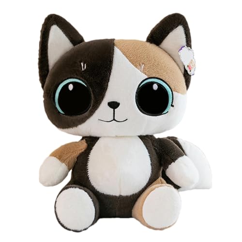 Zqkimzi Cartoon Cat Plush Doll, Soft Cat Doll, Big Eyes Cat Plush, Stuffed Cat Toy, Plush Pillow Cat, Plush Cat Doll with Soft Fabric and Large Eyes for Comfort and Decoration von Zqkimzi