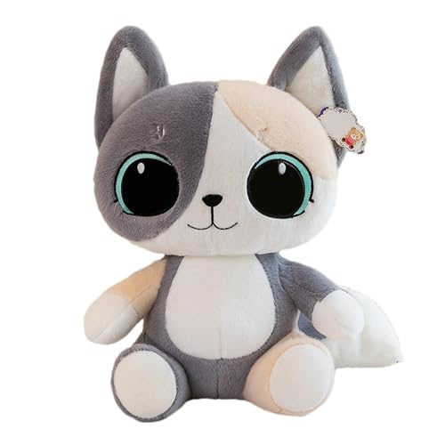 Zqkimzi Cartoon Cat Plush Doll, Soft Cat Doll, Big Eyes Cat Plush, Stuffed Cat Toy, Plush Pillow Cat, Plush Cat Doll with Soft Fabric and Large Eyes for Comfort and Decoration von Zqkimzi