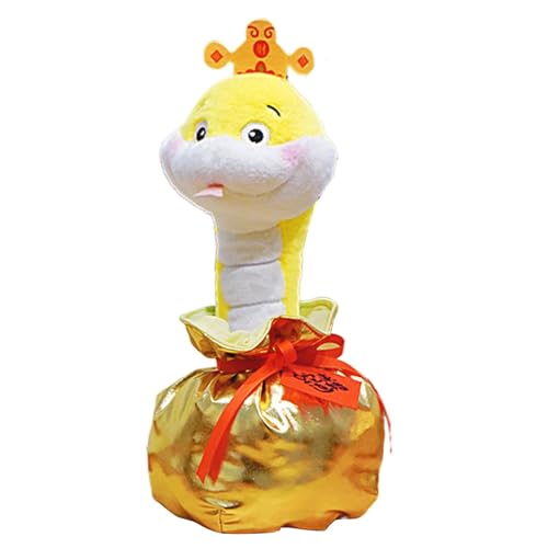 Zqkimzi Chinese Snake Toy, Singing Snake Stuffed Animal, Snake Year Mascot, Soft and Adorable Singing Snake Plush Stuffed Animal, Ideal as a Gift for 2025 Snake Year Celebrations von Zqkimzi