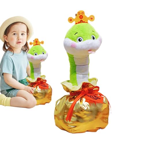 Zqkimzi Chinese Snake Toy, Singing Snake Stuffed Animal, Snake Year Mascot, Soft and Adorable Singing Snake Plush Stuffed Animal, Ideal as a Gift for 2025 Snake Year Celebrations von Zqkimzi