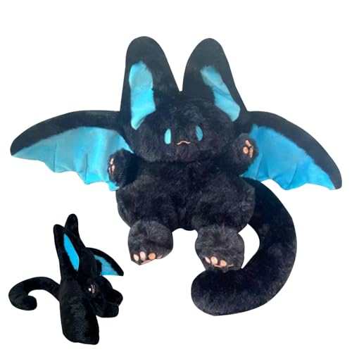 Zqkimzi Dark-Themed Stuffed Bat Plush, Comfortable Bat Plush Toys, Soft Plush Bat Pillows, Stuffed Animal Bat Pillow, Bat Plush Figure Toy, Cozy Bat Stuffed Animal, Plush Bat Pillow for Kids von Zqkimzi