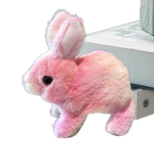 Zqkimzi Electronic Plush Bunny, Interactive Walking Rabbit Toy, Soft Stuffed Pet, 18x17x8cm, Realistic Movements, Sound Effects, for Kids, Friends, Family von Zqkimzi