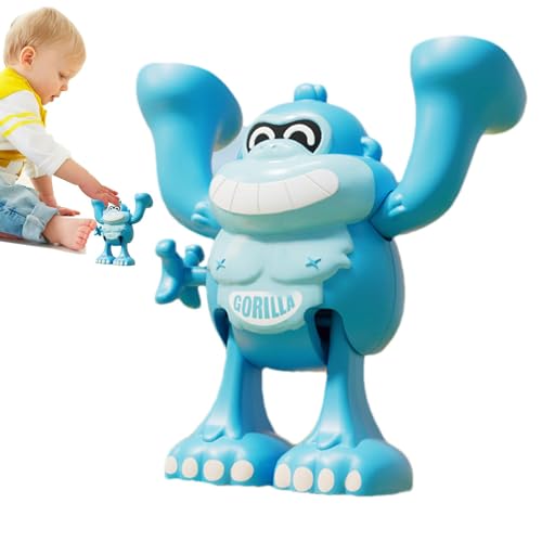 Zqkimzi Gorilla Wind Up Toys, Cartoon Animal Kids Toys, Cute Wind Up Toy, Orangutan 360° Flipping Stunt Somersault for Toddler, Boys, Girls, ABS, Fun Games, 10x4x10cm von Zqkimzi