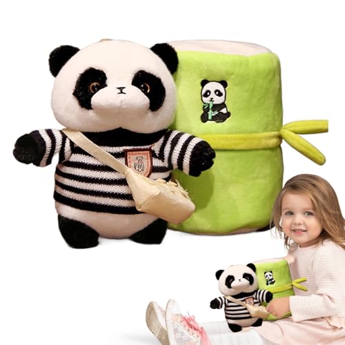 Zqkimzi Panda Pillow, Cute Panda Plush, Sofa Chair Cushion, 10.63 Inch Creative Throw Pillow, Soft Housewarming Decor for Living Room, Bedroom, Couch, Terrace and Lounge von Zqkimzi