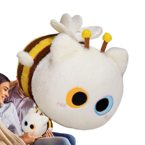 Zqkimzi Plüschtiere, Katze Biene Kuscheltiere, 26 cm Weiche Plüschkissen Dekorative Figuren Für Kinder Erwachsene Geschenkideen Zu Valentinstag Geburtstag Für Wohnzimmer Schlafzimmer Auto Zqkimzi Plüschtiere, Katze Biene Kuscheltiere, 26 cm Weiche Plüschkissen Dekorative Figuren Für Kinder Erwachsene Geschenkideen Zu Valentinstag Geburtstag Für Wohnzimmer Schlafzimmer Auto von Zqkimzi