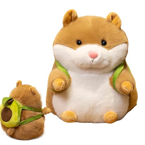 Zqkimzi Small Avocado Hamster, Hamster Stuffed Doll, Kids Huggable Toy, Cartoon Plush Toy, Cute Hamster Stuffed Doll in Avocado Shape, Soft and Soothing Plush Toy for Kids and Hamster Lovers von Zqkimzi