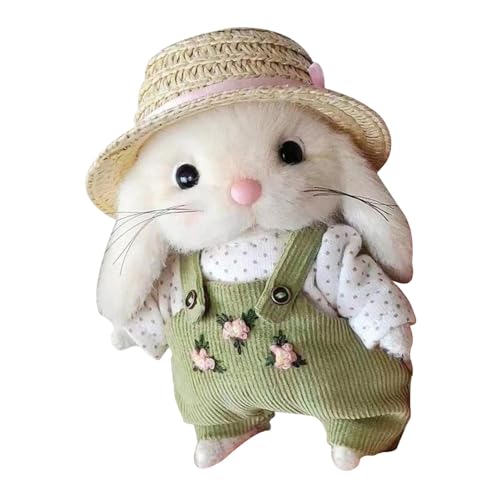 Zqkimzi Stuffed Bunny, Cute Stuffed Rabbit for, Rabbit Plushie for, Small Bunny Soft Toy, Bunny Doll for Playtime, for Bunny Lovers, Handmade Bunny Plush Toy von Zqkimzi