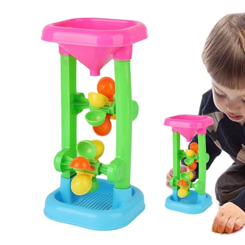 Zqkimzi Water Sifting Funnel Toy, Hourglass Sifting Sandbox Toy, Creative Rotating Windmill Outdoor for Kids, Boys, Girls, Teen, Summer Beach, PP, 300g, 27x13x13cm von Zqkimzi