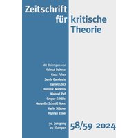 Zeitschrift für kritische Theorie, Heft 58/59 von Zu Klampen Verlag