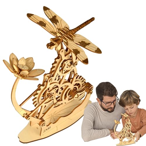 Holz 3D Puzzles für Erwachsene, Kreative Libelle Bauset, Mechanisches Modell Puzzle Kit With, Brainteaser Puzzle für Home Decor, Hauseinweihung, Erwachsene Hobbys von Zuasdvnk