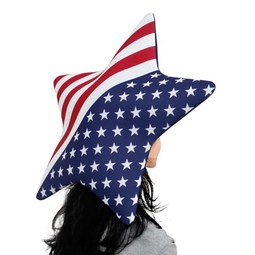 Zuasdvnk Amerikanischer Hut mit Sternen und Streifen, Patriotischer Vintage-Hut mit amerikanischer Flagge, 4. Juli Amerikanischer Unabhängigkeitstag Hut, Unabhängigkeitstag-Hut, Memorial Day-Hut mit von Zuasdvnk