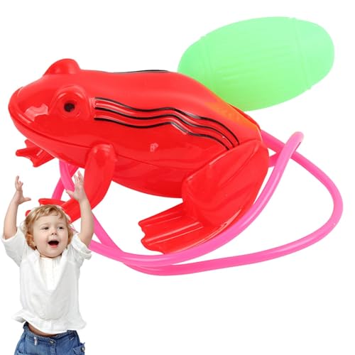 Zuasdvnk Bounce Frog Toy, Cartoon Jump Frog - Kinder Luftdruck Cartoon Sprungtiere - Süße Partybevorzugungen Stuffers, lustiges hüpfendes Tier zum Geburtstag, Ostern, Thanksgiving -Feierlichkeiten von Zuasdvnk