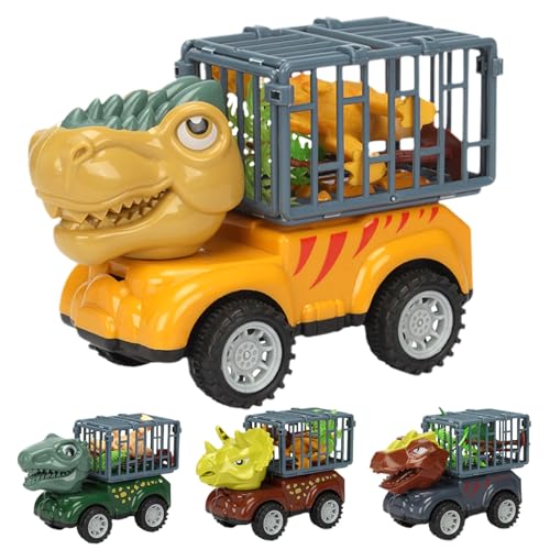 Zuasdvnk Dinosaurier LKW Spielzeug - 4er Set Dinosaurier Transportwagen Spielzeug - Tyrannosaurus Figuren, Push & Go Fahrzeugspielset, Transportspiel Für Geburtstage & Feiertage Zuasdvnk Dinosaurier LKW Spielzeug - 4er Set Dinosaurier Transportwagen Spielzeug - Tyrannosaurus Figuren, Push & Go Fahrzeugspielset, Transportspiel Für Geburtstage & Feiertage von Zuasdvnk
