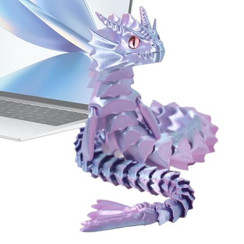 Zuasdvnk Flexible Gelenke Drache Zappelspielzeug, 3D-Gedruckter beweglicher Drache,3D-Gedruckter Drache mit flexiblen Gelenken, Fidget-Spielzeug - Drachenornament mit beweglichen Gelenken für Kinder, von Zuasdvnk